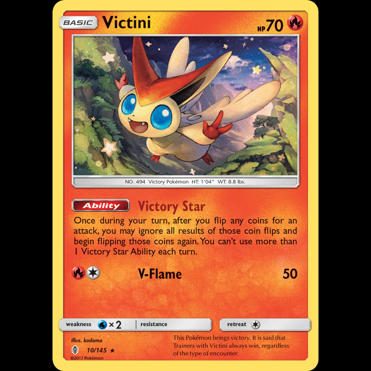 Victini - Guardians Rising #10/145 - Rare Holo