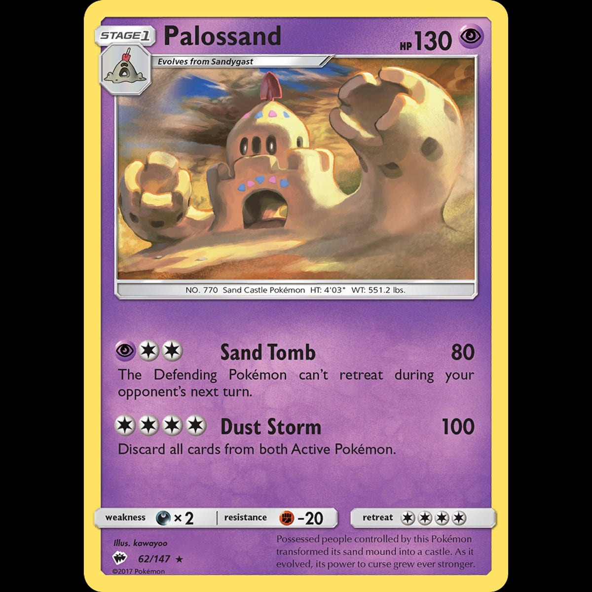 Palossand - Burning Shadows #62/147 - Rare Holo