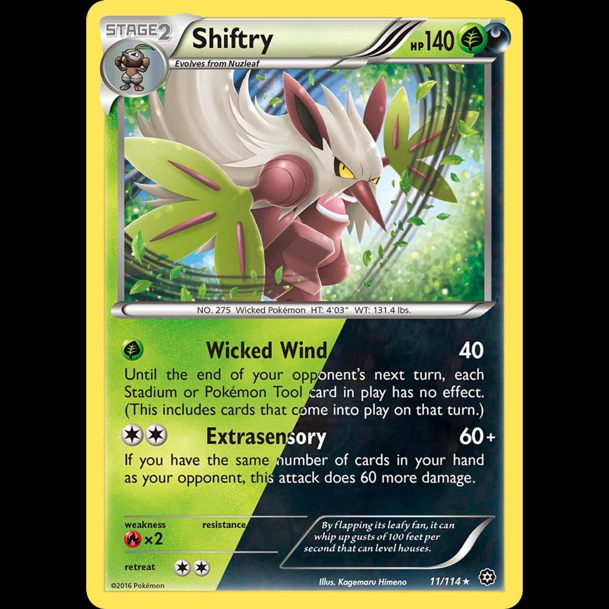 Shiftry - Steam Siege #11/114 - Rare Holo