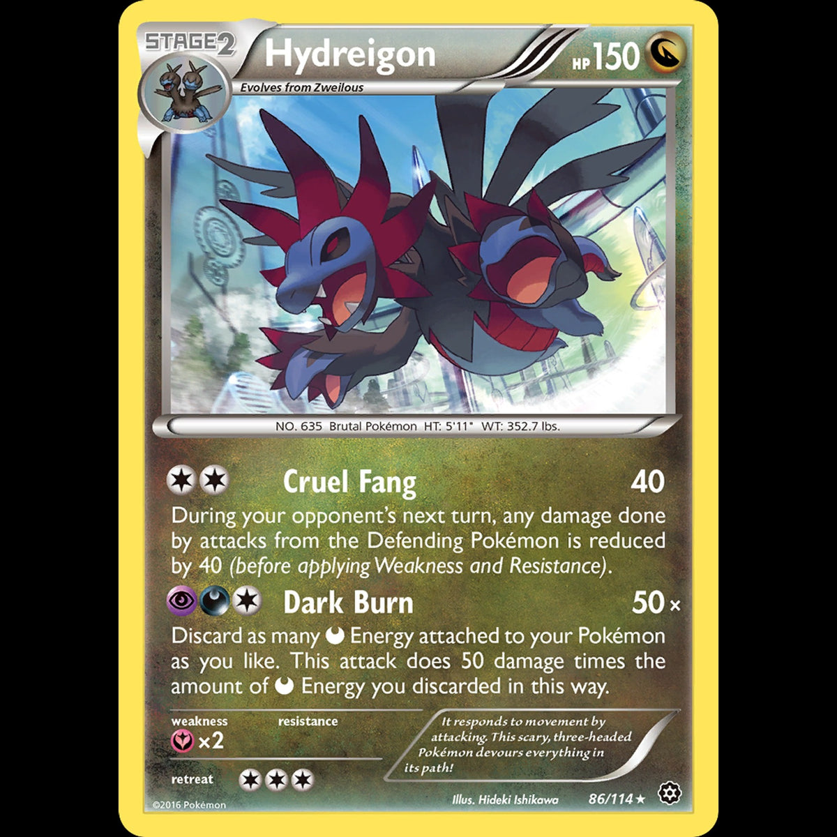 Hydreigon - Steam Siege #86/114 - Rare Holo